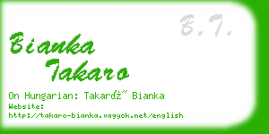 bianka takaro business card